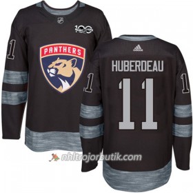 Män Ishockey Florida Panthers Tröja Jonathan Huberdeau 11 1917-2017 100th Anniversary Adidas Svart Authentic